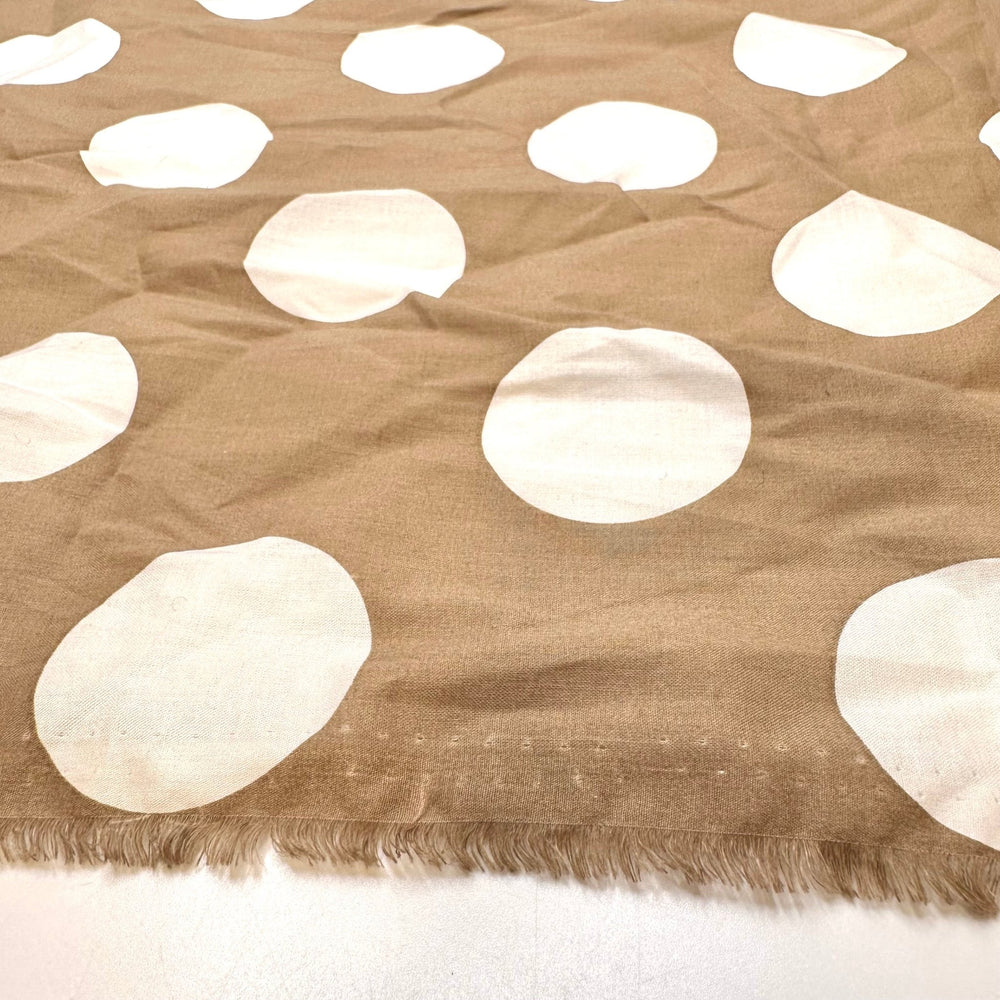 Pools In The Sand - Cotton Blend Woven - Light White/Beige Polka Dots - 1.1M Bundle - True Deadstock fabric Fabric by private - Sustainable Textile | FABCYCLE