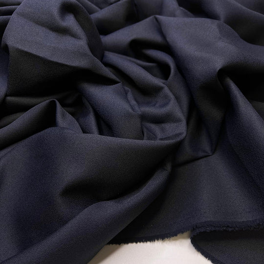 Poor Old Gabe - Tight Crepe Synthetic Blend Woven - Dark Navy - 2.8M Bundle - True Deadstock fabric Fabric by private - Sustainable Textile | FABCYCLE