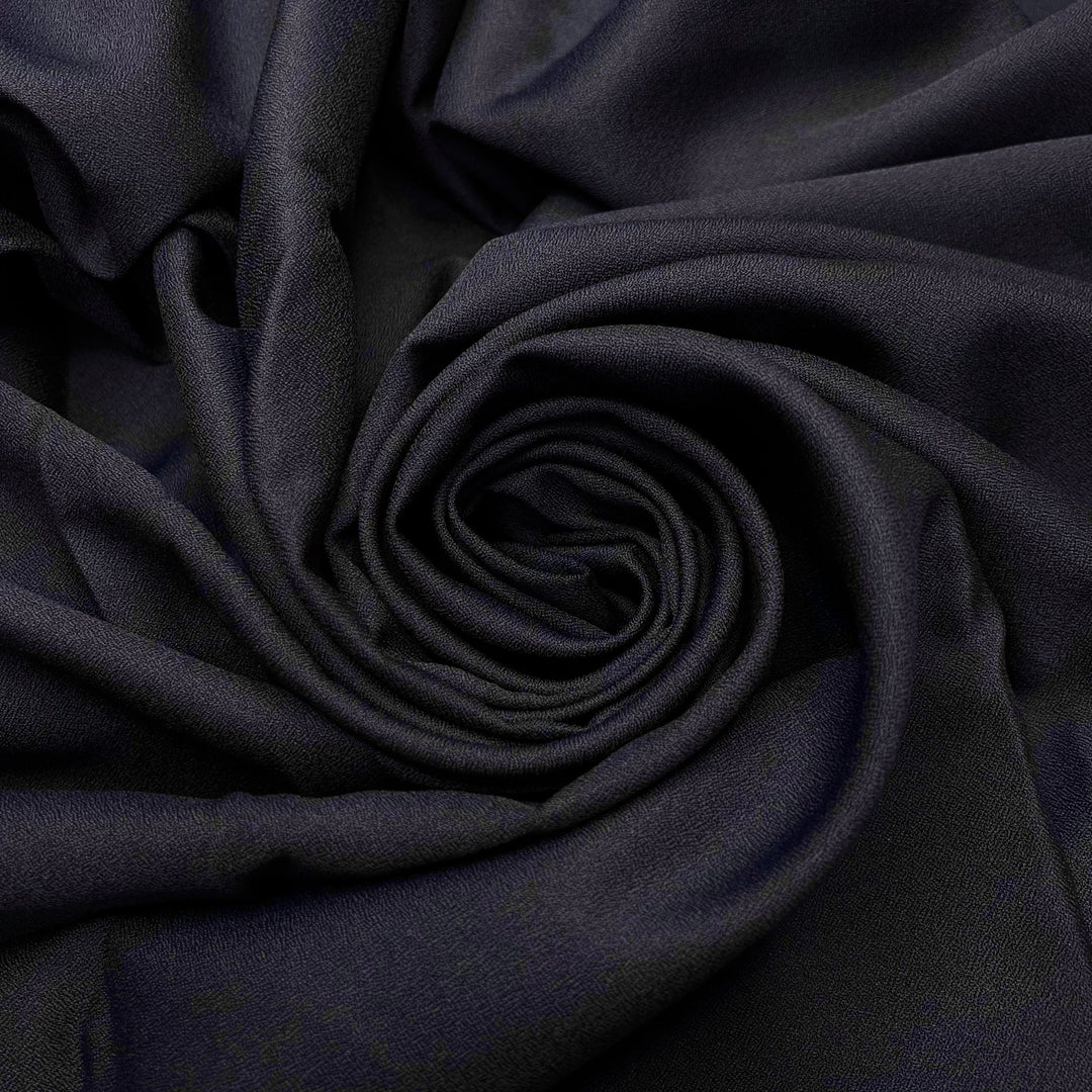 Poor Old Gabe - Tight Crepe Synthetic Blend Woven - Dark Navy - 2.8M Bundle - True Deadstock fabric Fabric by private - Sustainable Textile | FABCYCLE