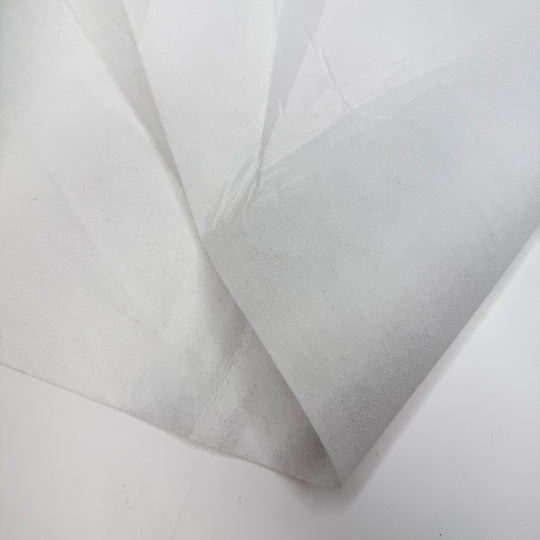 Porcelain Plates - Iron On Interfacing Poly/Rayon Woven - White - 3M Bundle - True Deadstock fabric Fabric by private - Sustainable Textile | FABCYCLE