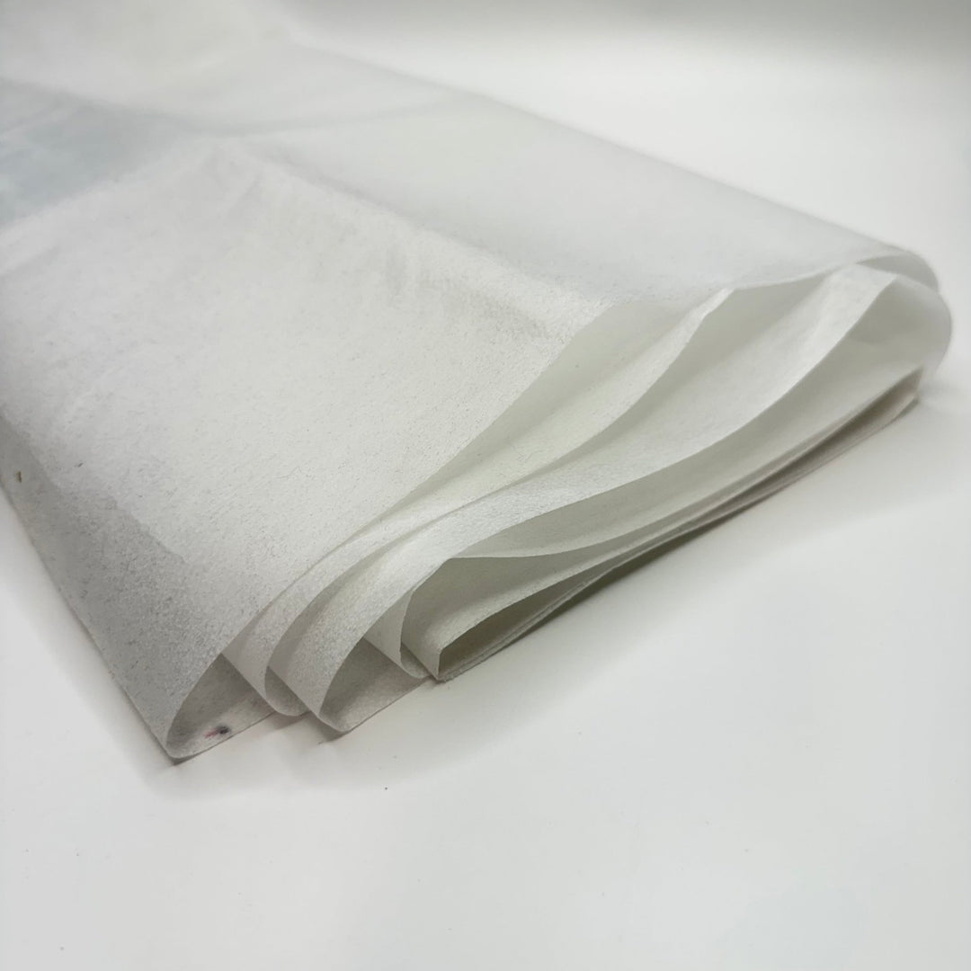 Porcelain Plates - Iron On Interfacing Poly/Rayon Woven - White - 3M Bundle - True Deadstock fabric Fabric by private - Sustainable Textile | FABCYCLE
