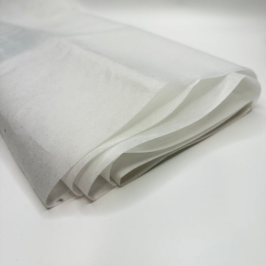 Porcelain Plates - Iron On Interfacing Poly/Rayon Woven - White - 3M Bundle - True Deadstock fabric Fabric by private - Sustainable Textile | FABCYCLE