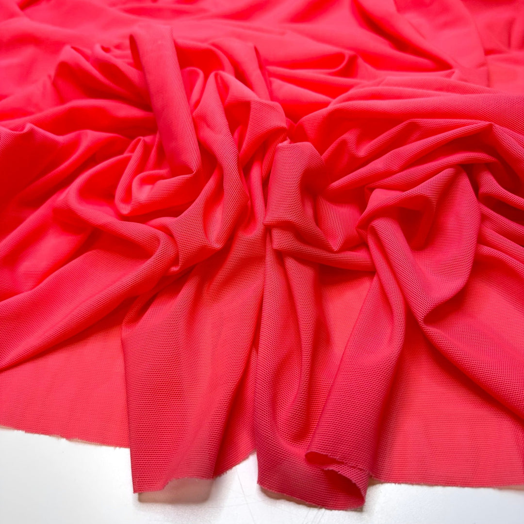 Post Workout Soreness - Mesh Poly/Spandex Knit - Pink - 1.55M Bundle - True Deadstock fabric Fabric by private - Sustainable Textile | FABCYCLE