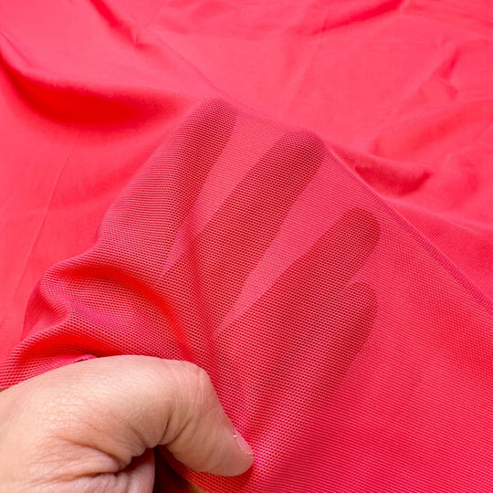 Post Workout Soreness - Mesh Poly/Spandex Knit - Pink - 1.55M Bundle - True Deadstock fabric Fabric by private - Sustainable Textile | FABCYCLE
