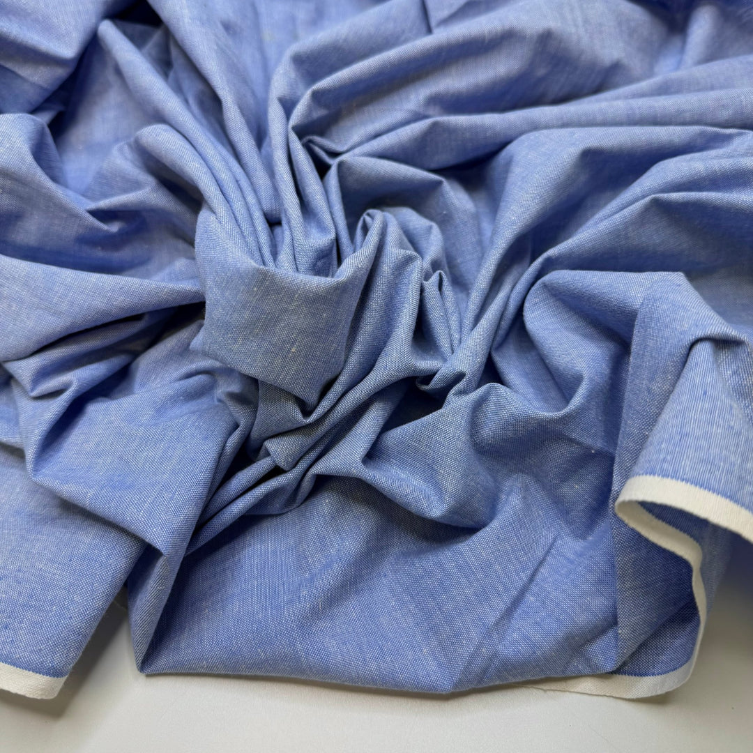 Potato Salad - Chambre Cotton Woven - Light Blue - 1.6M Bundle - True Deadstock fabric Fabric by private - Sustainable Textile | FABCYCLE