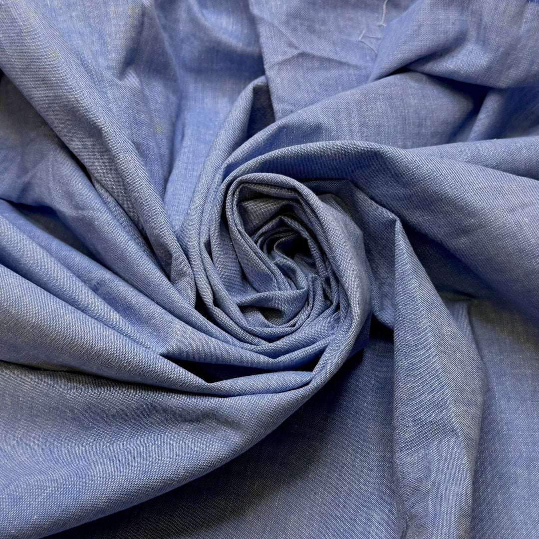 Potato Salad - Chambre Cotton Woven - Light Blue - 1.6M Bundle - True Deadstock fabric Fabric by private - Sustainable Textile | FABCYCLE
