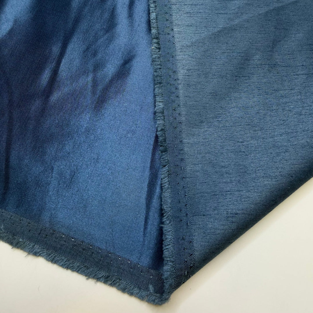 Pouring Drinks - Satin Polyester Blend Woven - Light Navy - 1.85M Bundle - True Deadstock fabric Fabric by private - Sustainable Textile | FABCYCLE