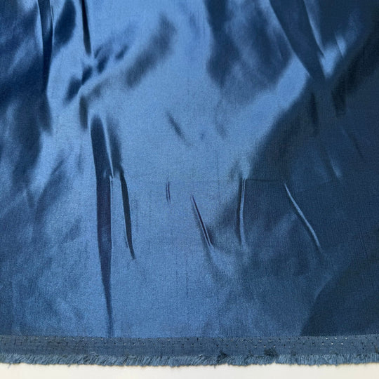 Pouring Drinks - Satin Polyester Blend Woven - Light Navy - 1.85M Bundle - True Deadstock fabric Fabric by private - Sustainable Textile | FABCYCLE