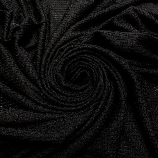 Preparing For A Big Hike - Polyester Blend Knit - Black - 3M Bundle - True Deadstock fabric Fabric by private - Sustainable Textile | FABCYCLE