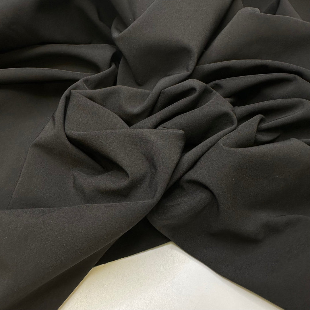 Preparing For Cold Nights - Softshell Polyester Blend Woven - Black - 1.4M Bundle - True Deadstock fabric Fabric by private - Sustainable Textile | FABCYCLE