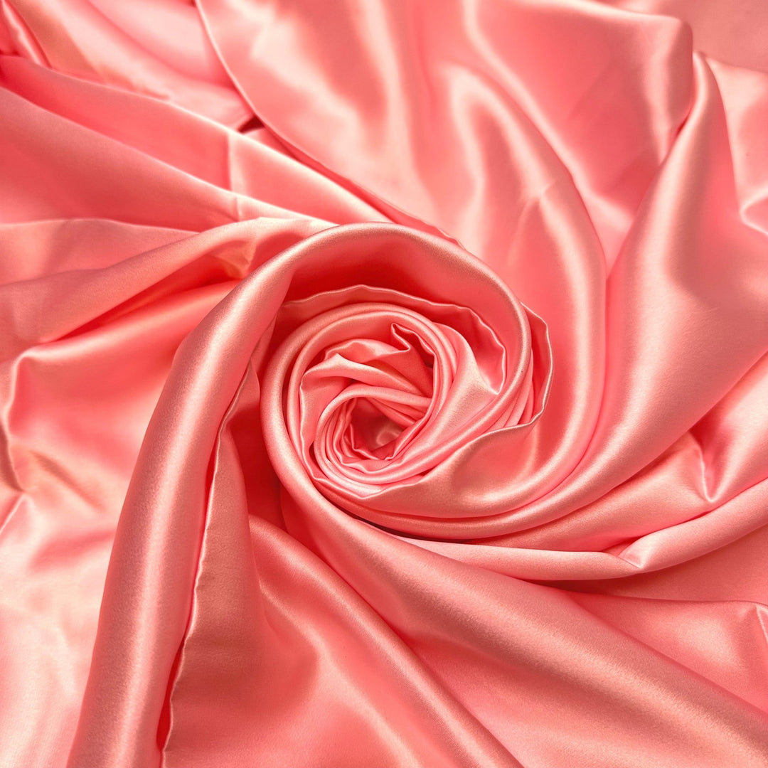 Preserved Flowers - Satin Silk Woven - Light Pink - 2.15M Bundle - True Deadstock fabric Fabric by private - Sustainable Textile | FABCYCLE
