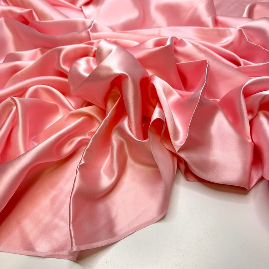 Preserved Flowers - Satin Silk Woven - Light Pink - 2.15M Bundle - True Deadstock fabric Fabric by private - Sustainable Textile | FABCYCLE