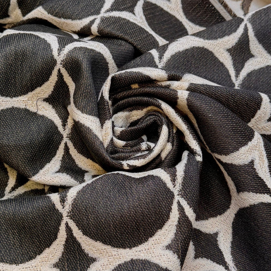 Preserving Food - Polyester Blend Woven - Black/White Geometric - 1.3M Bundle - True Deadstock fabric Fabric by private - Sustainable Textile | FABCYCLE