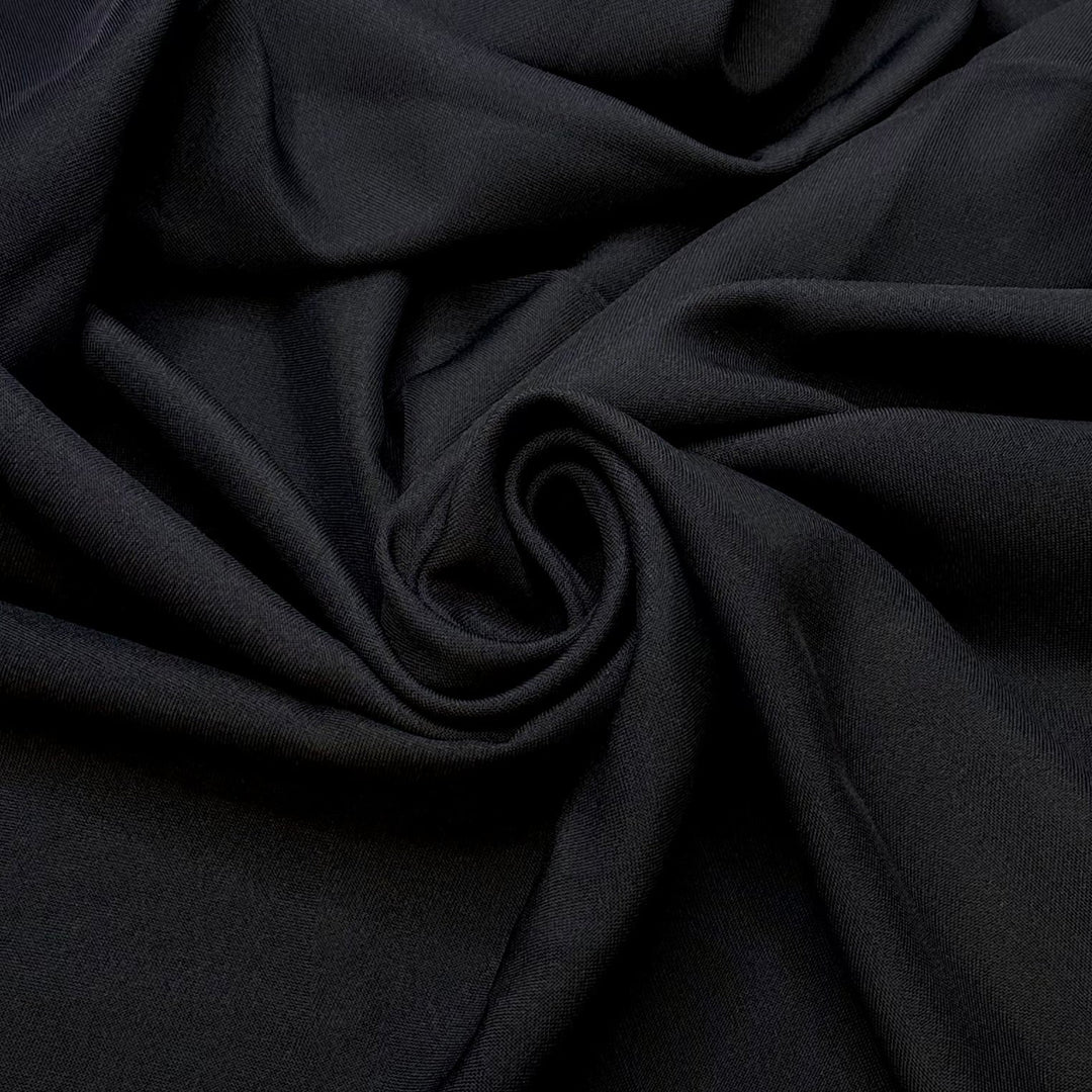 President Of The World - Polyester Blend Woven - Black - 1M Bundle - True Deadstock fabric Fabric by private - Sustainable Textile | FABCYCLE
