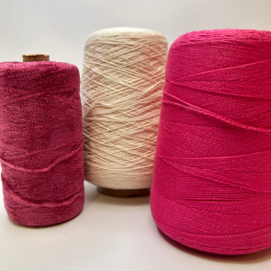 Pretty In Pink Pack Yarn - Pink/White - 3 Pack - True Deadstock supplies Fabric by private - Sustainable Textile | FABCYCLE