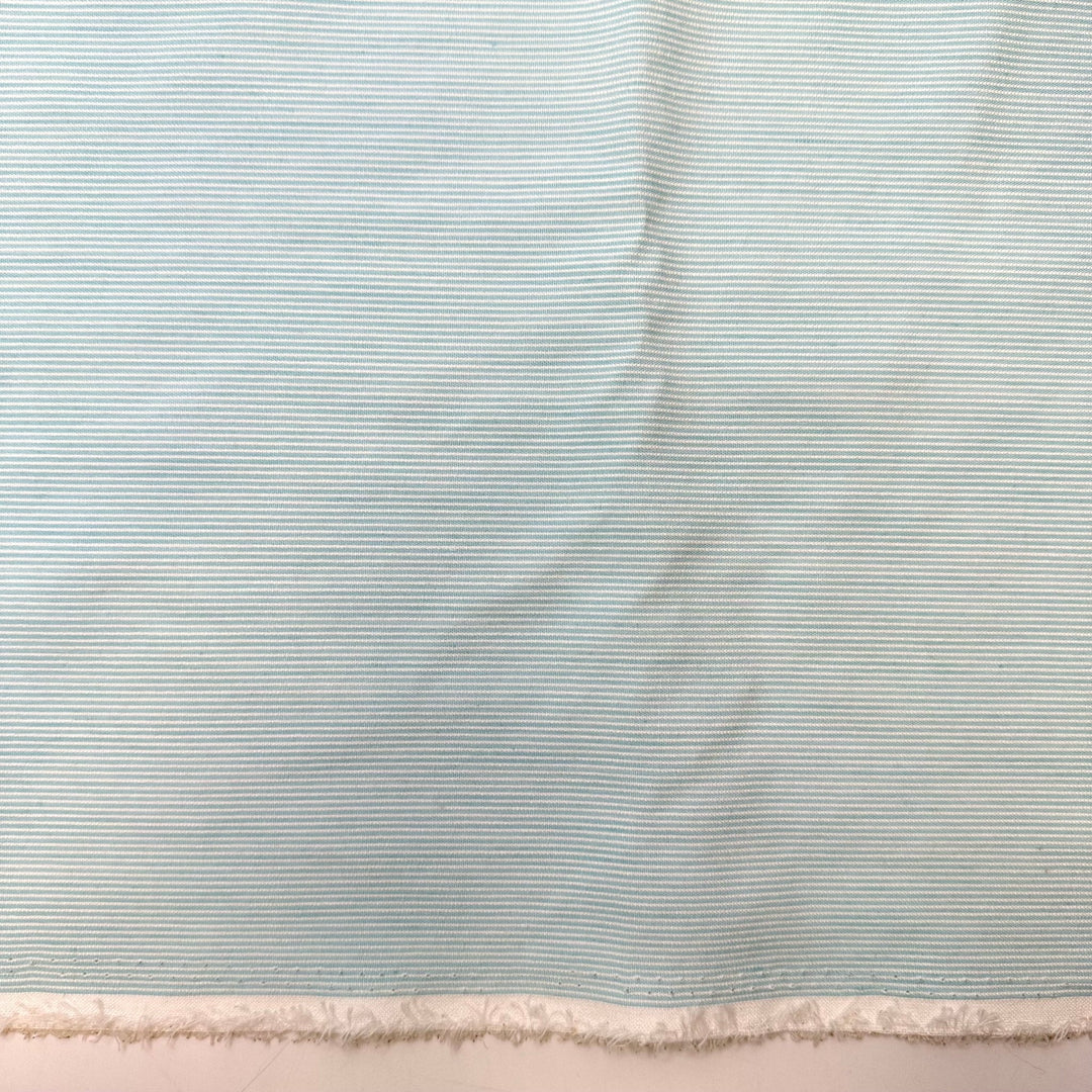 Princess - Poly/Cotton Woven - Light Blue/White Pinstripe - 2.2M Bundle - True Deadstock fabric Fabric by private - Sustainable Textile | FABCYCLE
