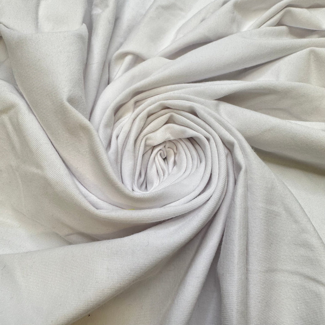 Profiteroles - Jersey Cotton Knit - White - 1.35M Bundle - True Deadstock fabric Fabric by private - Sustainable Textile | FABCYCLE