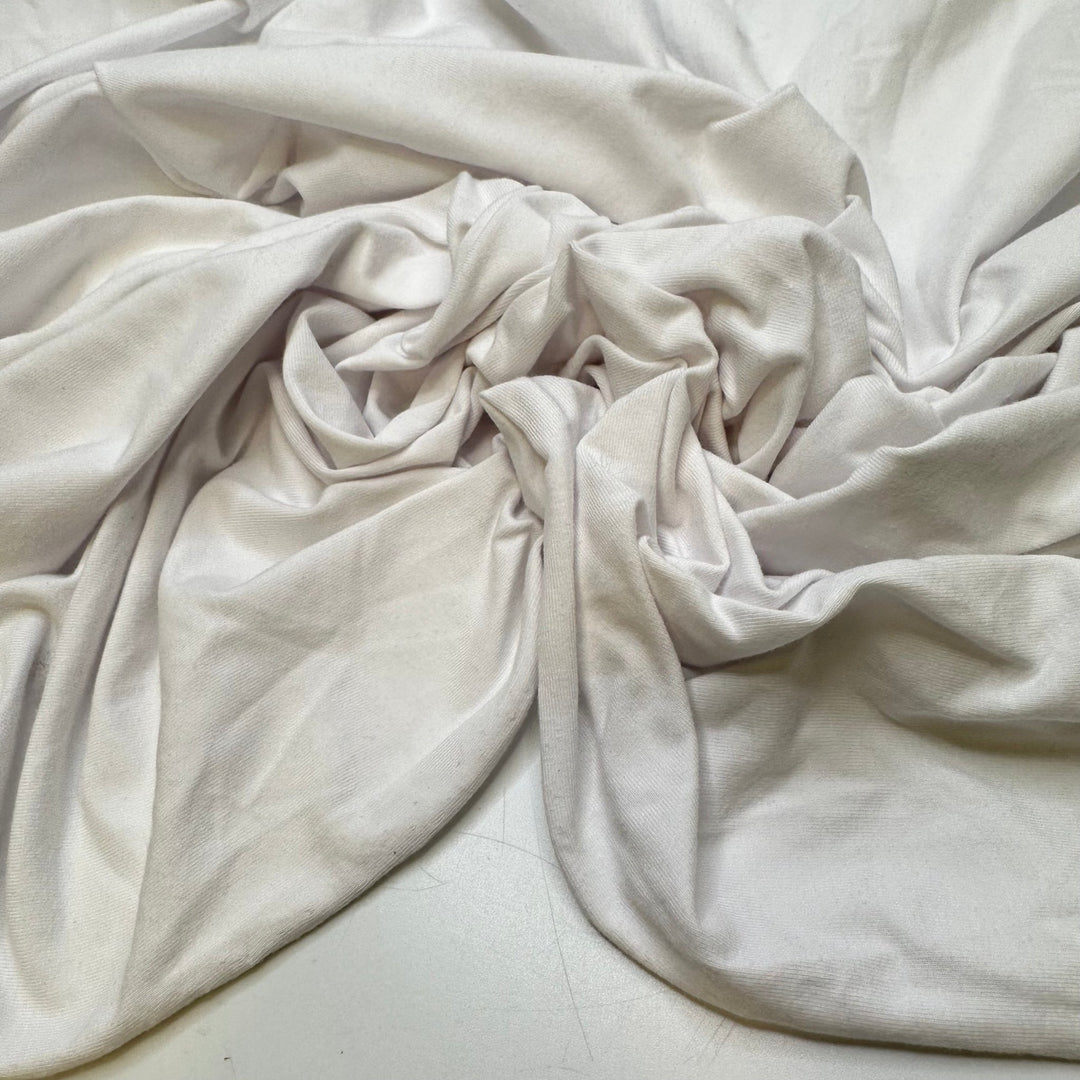 Profiteroles - Jersey Cotton Knit - White - 1.35M Bundle - True Deadstock fabric Fabric by private - Sustainable Textile | FABCYCLE