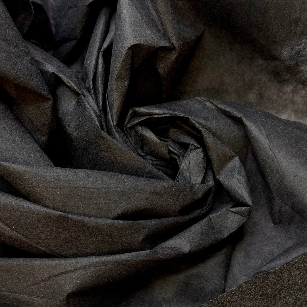 Project Piles - Fusible Interfacing Synthetic Blend Woven - Dark Grey - 2M Bundle - True Deadstock fabric Fabric by private - Sustainable Textile | FABCYCLE