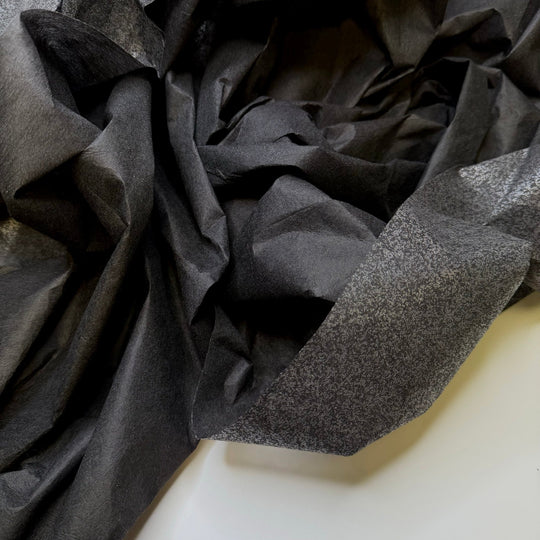 Project Piles - Fusible Interfacing Synthetic Blend Woven - Dark Grey - 2M Bundle - True Deadstock fabric Fabric by private - Sustainable Textile | FABCYCLE