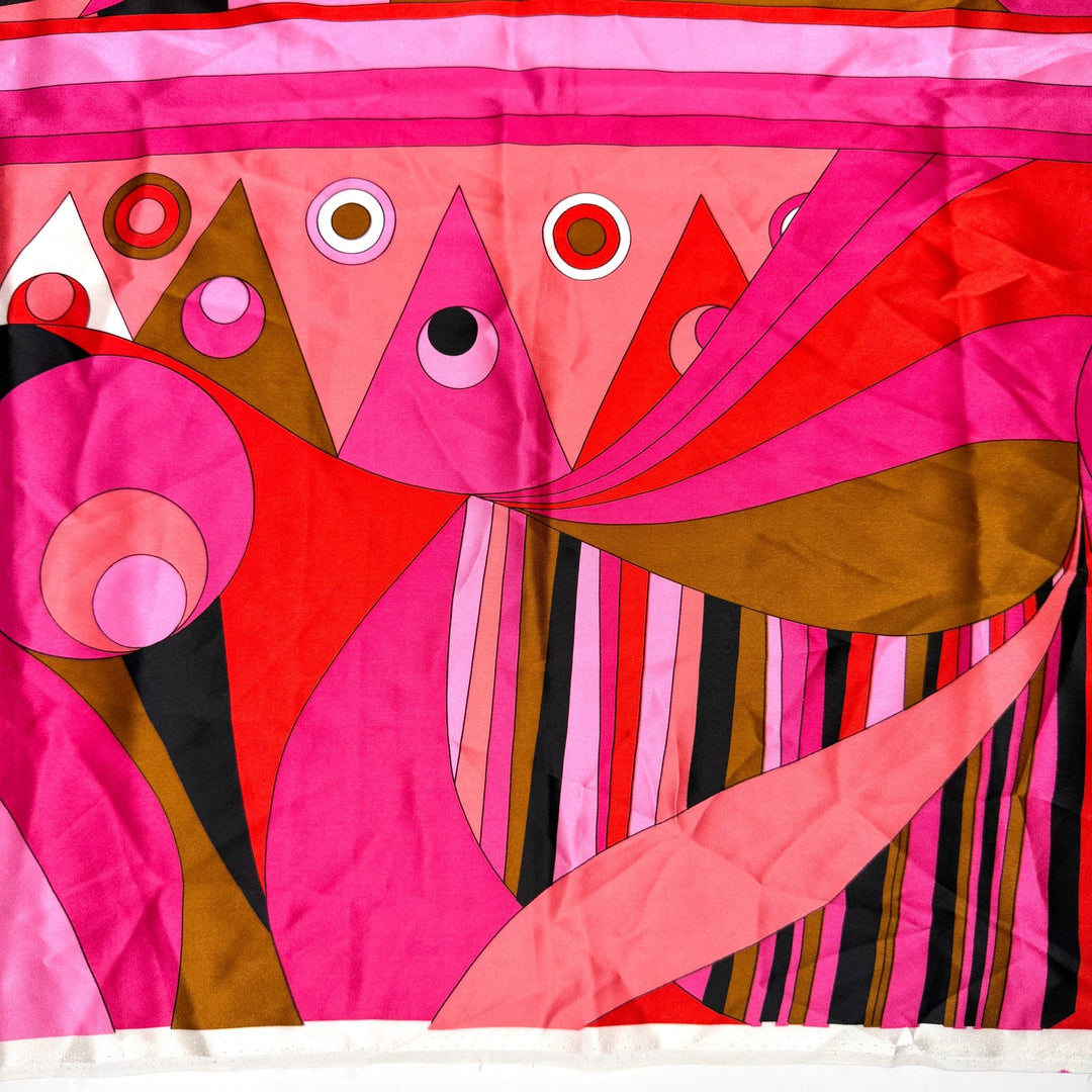 Prom Queen Era - Satin Silk Woven - Pink Multi Abstract - 0.7M Bundle - True Deadstock fabric Fabric by private - Sustainable Textile | FABCYCLE