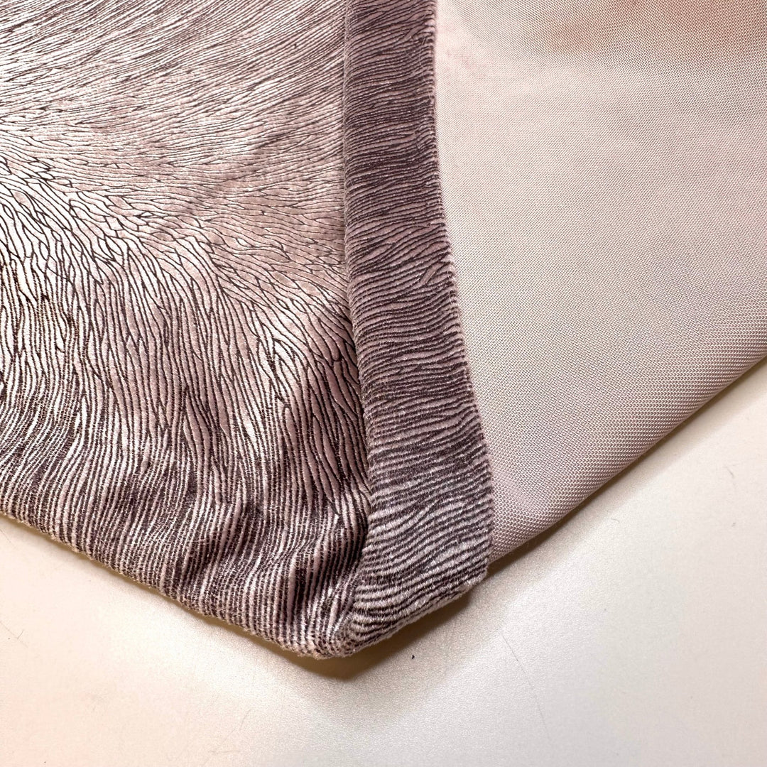 Proposal In The Garden - Synthetic Blend Knit - Light Black/Purple Abstract - 2.95M Bundle - True Deadstock fabric Fabric by private - Sustainable Textile | FABCYCLE