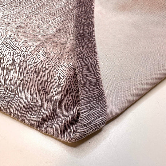 Proposal In The Garden - Synthetic Blend Knit - Light Black/Purple Abstract - 2.95M Bundle - True Deadstock fabric Fabric by private - Sustainable Textile | FABCYCLE
