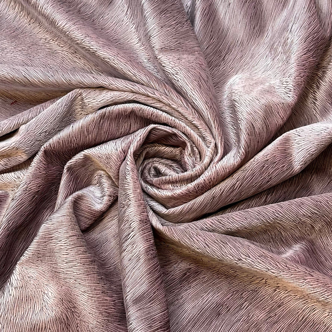 Proposal In The Garden - Synthetic Blend Knit - Light Black/Purple Abstract - 2.95M Bundle - True Deadstock fabric Fabric by private - Sustainable Textile | FABCYCLE