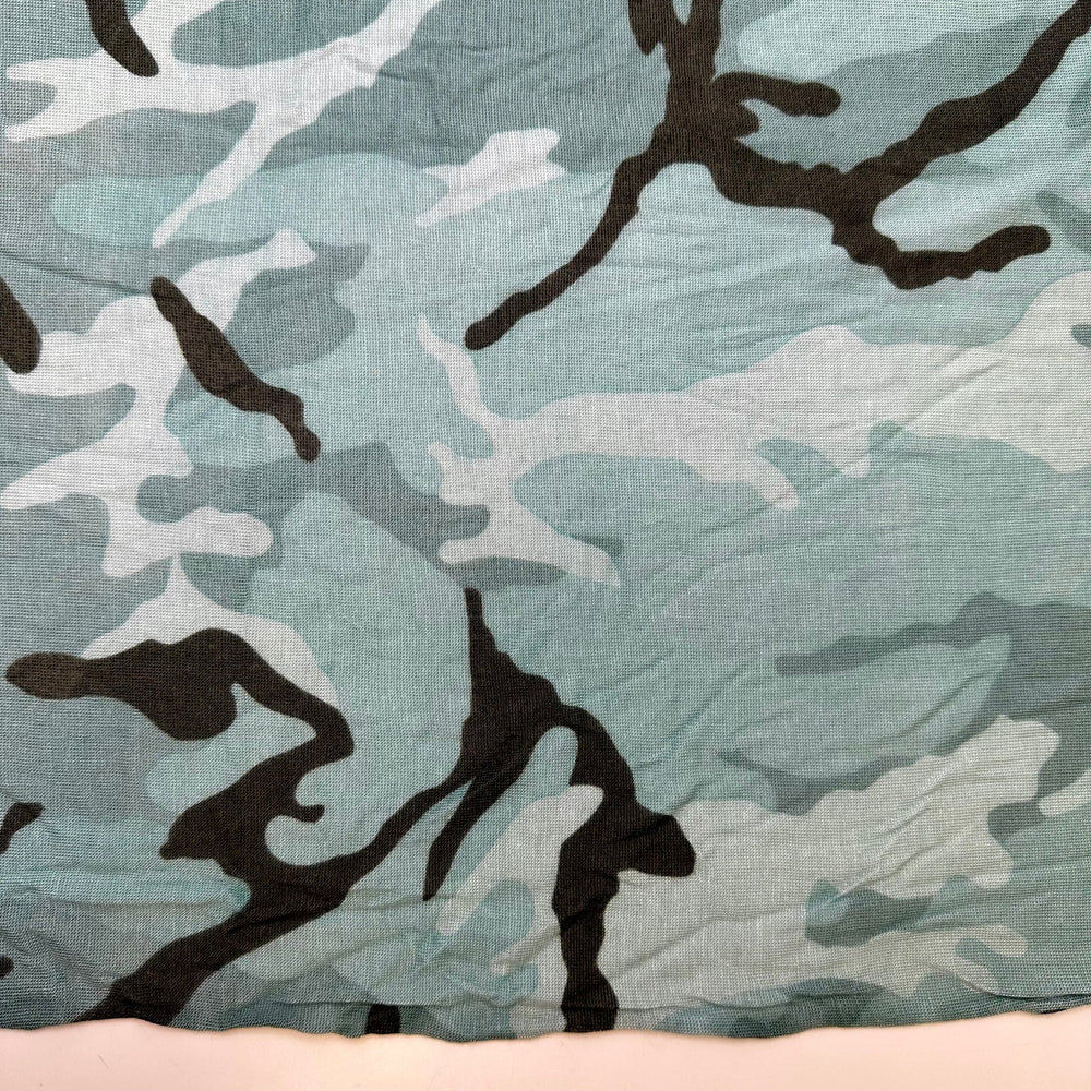 Protecting Water Sources - Jersey Cotton Blend Knit - Blue Multi Camouflage - 1.1M Bundle - True Deadstock fabric Fabric by private - Sustainable Textile | FABCYCLE