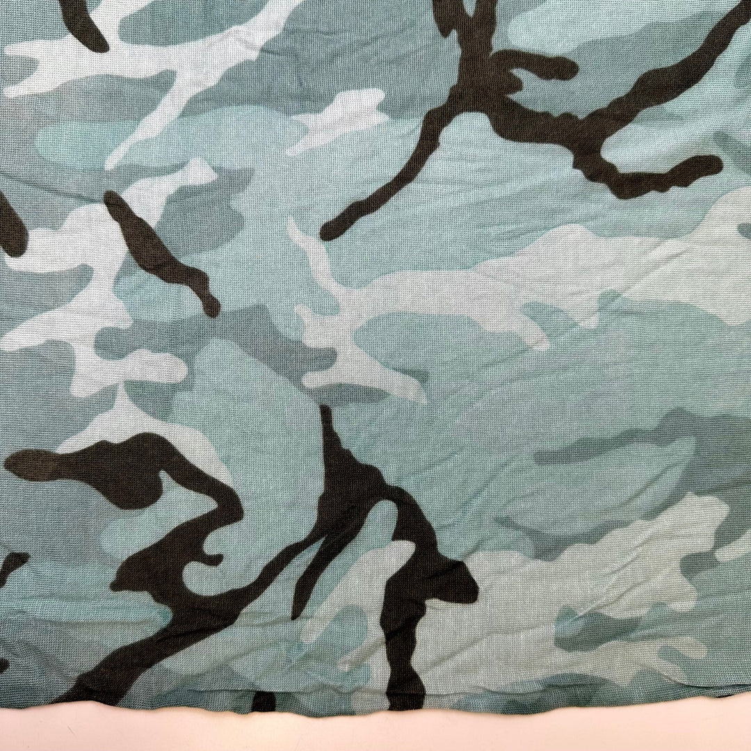 Protecting Water Sources - Jersey Cotton Blend Knit - Blue Multi Camouflage - 1.1M Bundle - True Deadstock fabric Fabric by private - Sustainable Textile | FABCYCLE