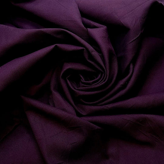 Prune Juice - Cotton Woven - Dark Purple - 1.2M Bundle - True Deadstock fabric Fabric by private - Sustainable Textile | FABCYCLE