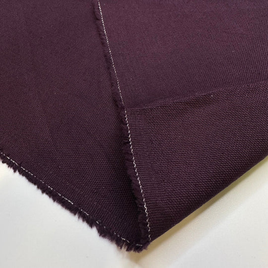 Prune Juice - Cotton Woven - Dark Purple - 1.2M Bundle - True Deadstock fabric Fabric by private - Sustainable Textile | FABCYCLE