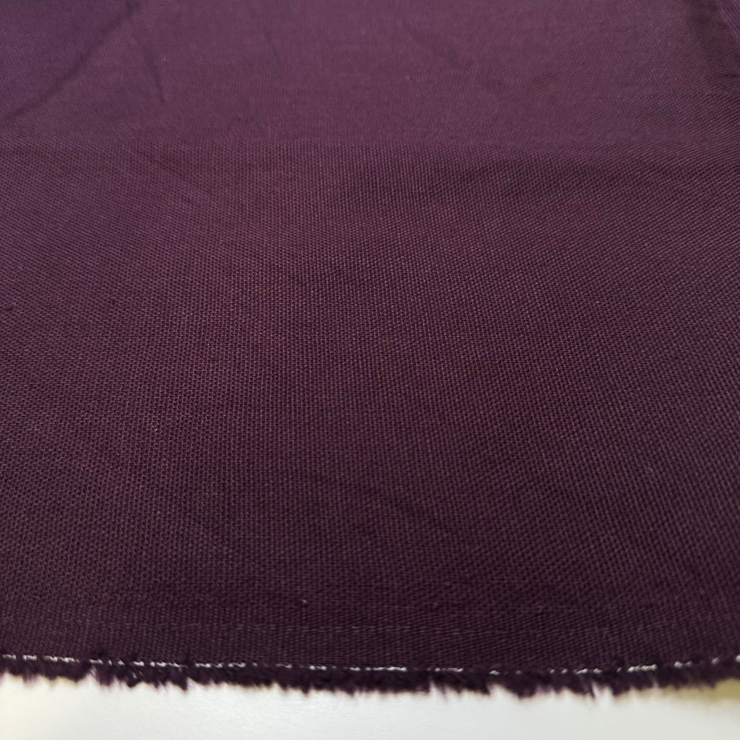 Prune Juice - Cotton Woven - Dark Purple - 1.2M Bundle - True Deadstock fabric Fabric by private - Sustainable Textile | FABCYCLE