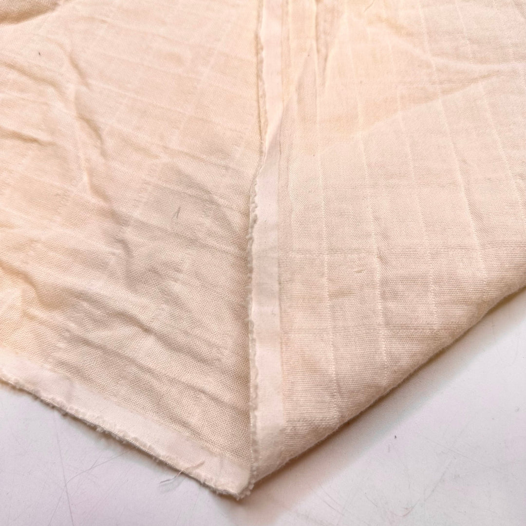 Pull The Lever - Cotton Woven - Dark Cream Geometric - 2.3M Bundle - True Deadstock fabric Fabric by private - Sustainable Textile | FABCYCLE