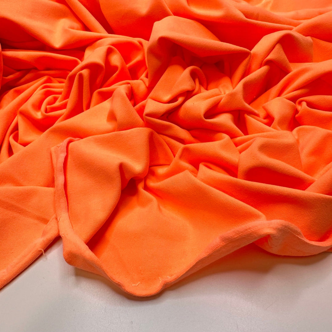 Pumpkin Carving Date Night - Jersey Cotton Blend Knit - Light Orange - Bundles - True Deadstock fabric Fabric by private - Sustainable Textile | FABCYCLE