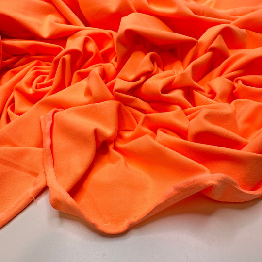 Pumpkin Carving Date Night - Jersey Cotton Blend Knit - Light Orange - Bundles - True Deadstock fabric Fabric by private - Sustainable Textile | FABCYCLE