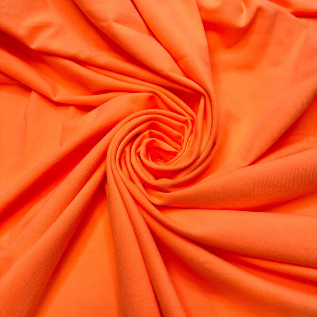 Pumpkin Carving Date Night - Jersey Cotton Blend Knit - Light Orange - Bundles - True Deadstock fabric Fabric by private - Sustainable Textile | FABCYCLE