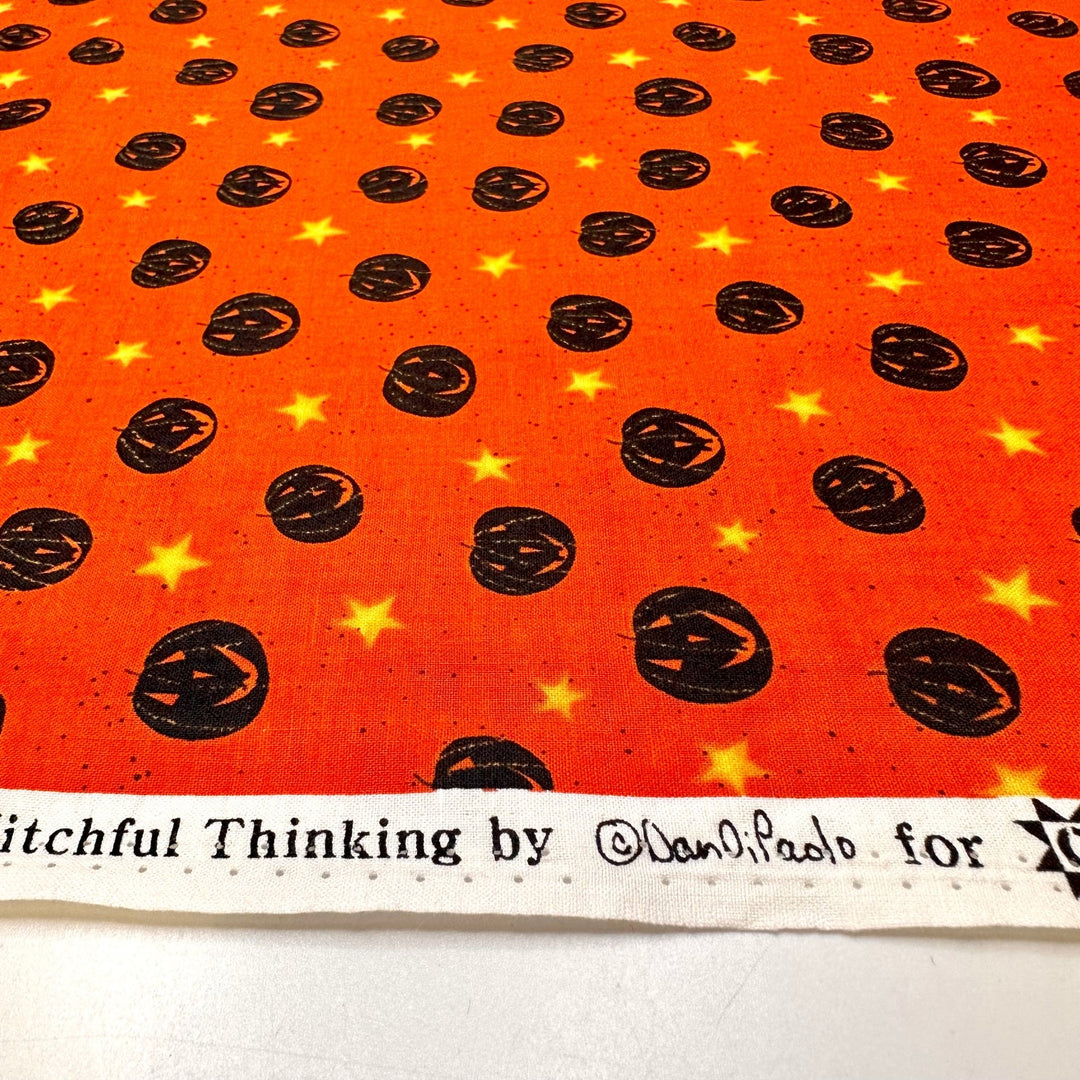 Pumpkin Patch - Cotton Woven - Black/Orange Pumpkins - 2.4M Bundle - True Deadstock fabric Fabric by private - Sustainable Textile | FABCYCLE