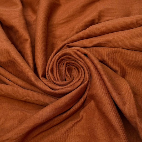 Pumpkin Patch - Rib Knit Cotton Knit - Orange - 1.15M Bundle - True Deadstock fabric Fabric by private - Sustainable Textile | FABCYCLE