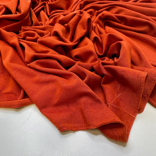 Pumpkin Pie Eating Contest - Jersey Cotton/Bamboo Knit - Dark Orange - Bundles - True Deadstock fabric Fabric by private - Sustainable Textile | FABCYCLE