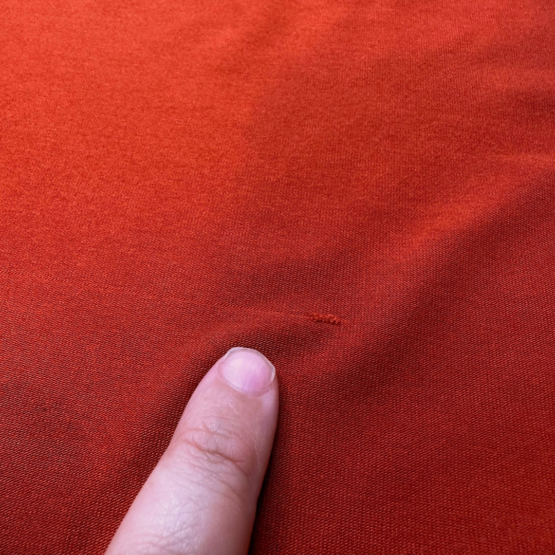 Pumpkin Pie Eating Contest - Jersey Cotton/Bamboo Knit - Dark Orange - Bundles - True Deadstock fabric Fabric by private - Sustainable Textile | FABCYCLE