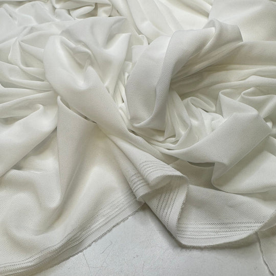 Pure Intentions - Power Mesh Poly/Spandex Knit - White - 2.85M Bundle - True Deadstock fabric Fabric by private - Sustainable Textile | FABCYCLE