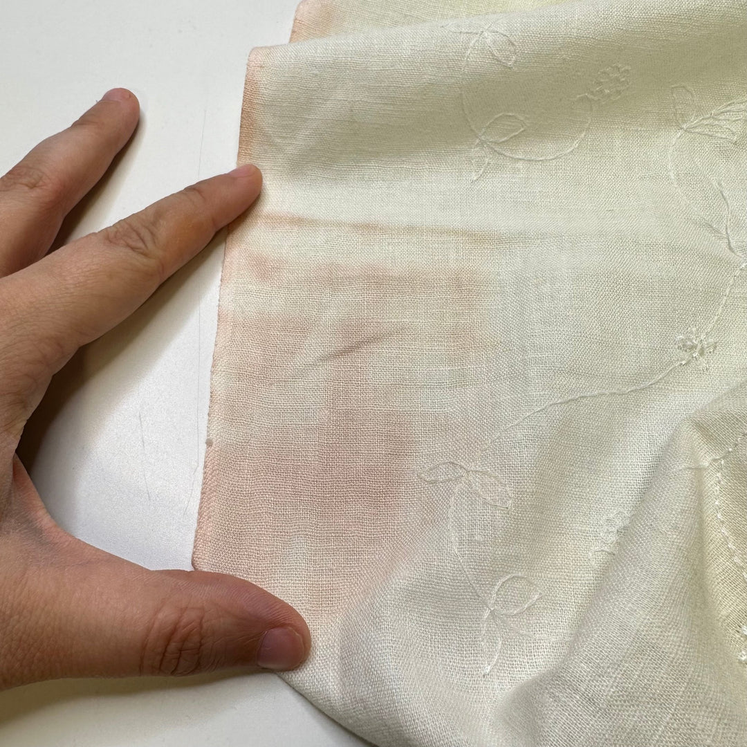 Pure Joy - Embroidery Cotton Woven - Cream Floral - 2.8M Bundle - True Deadstock fabric Fabric by private - Sustainable Textile | FABCYCLE