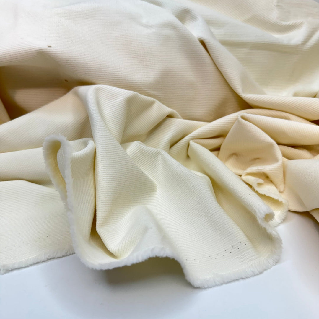 Pure Of Heart - Corduroy Cotton/Spandex Woven - Ivory - Bundles - True Deadstock fabric Fabric by private - Sustainable Textile | FABCYCLE