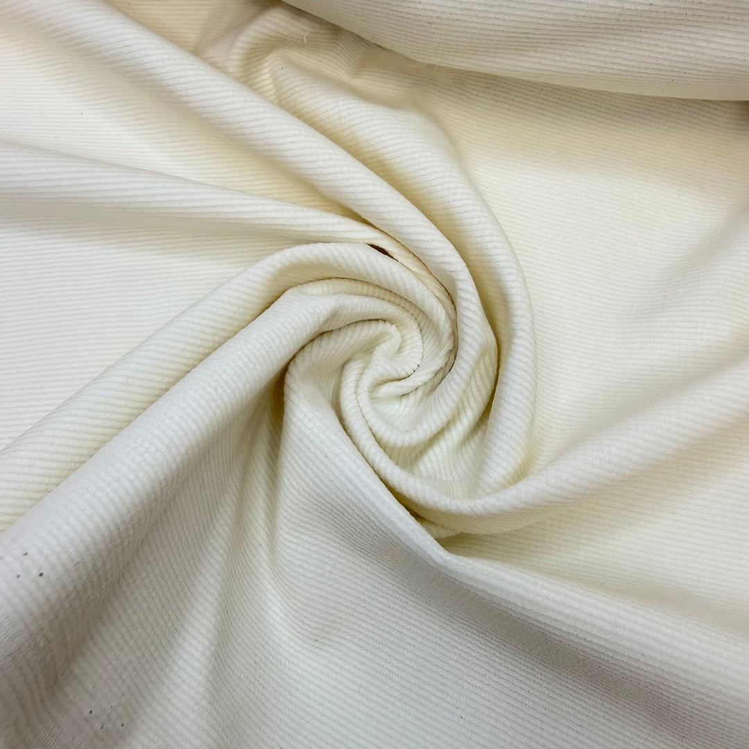 Pure Of Heart - Corduroy Cotton/Spandex Woven - Ivory - Bundles - True Deadstock fabric Fabric by private - Sustainable Textile | FABCYCLE