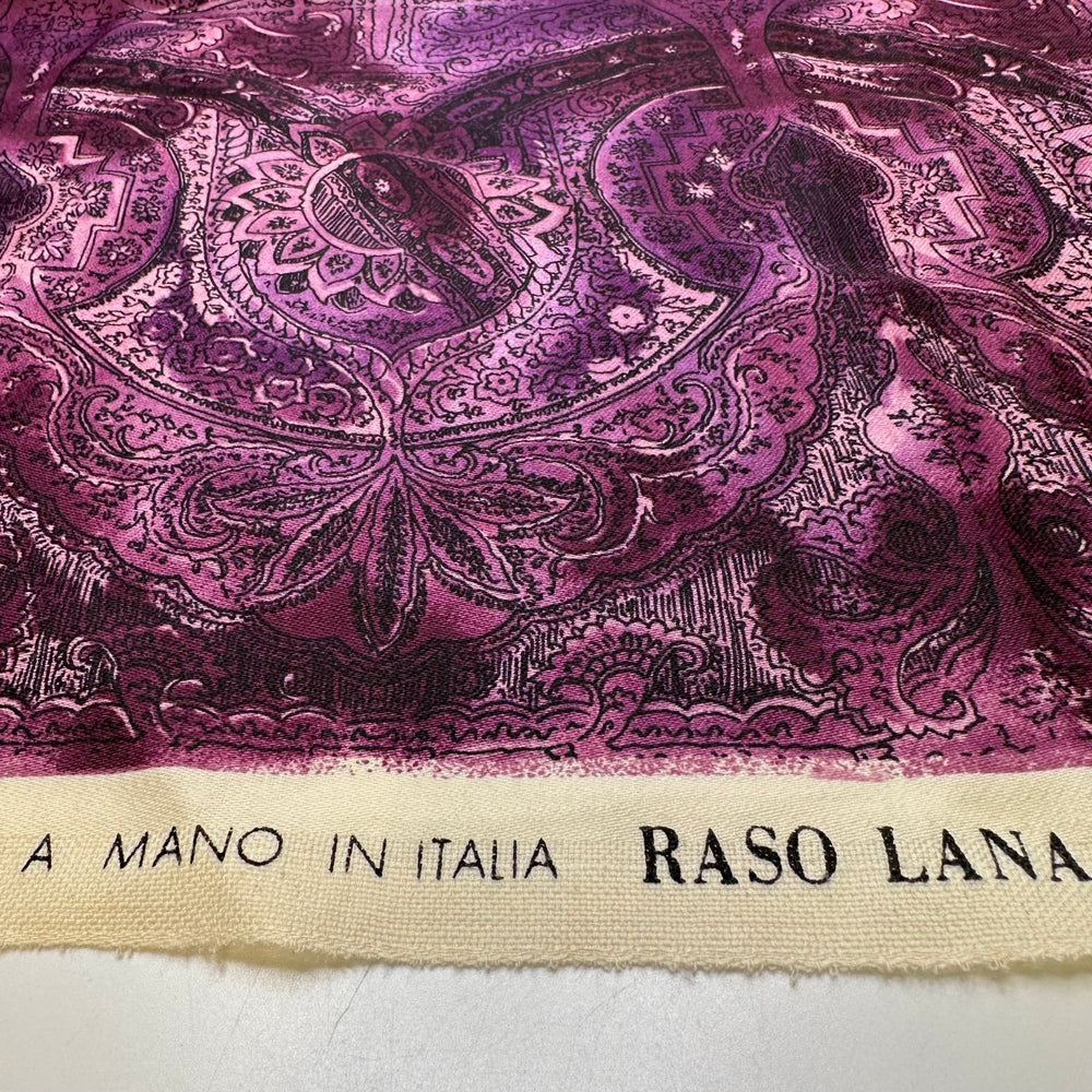 Purple Palace - Wool Woven - Purple Floral - 2.65M Bundle - True Deadstock fabric Fabric by private - Sustainable Textile | FABCYCLE