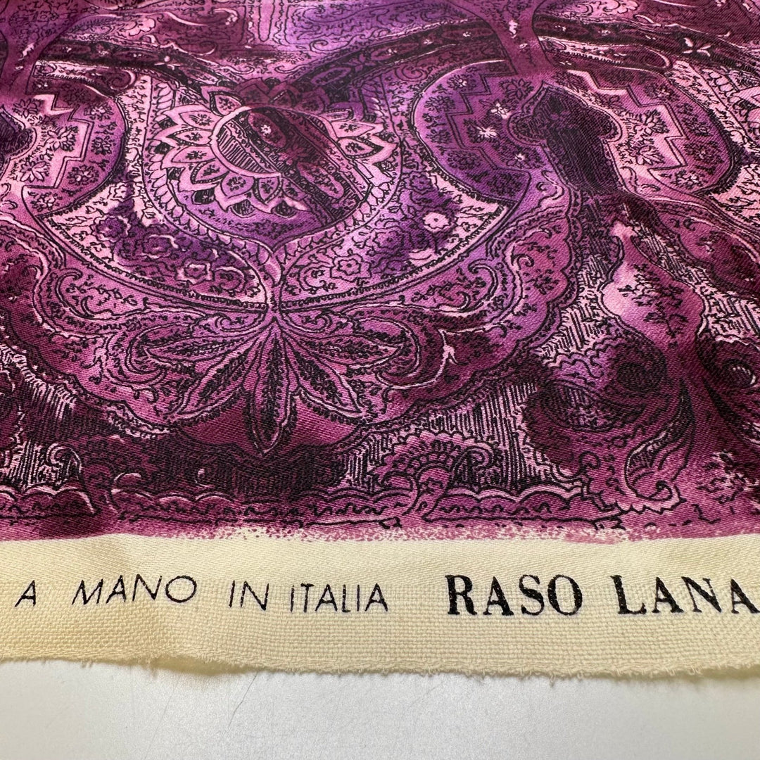 Purple Palace - Wool Woven - Purple Floral - 2.65M Bundle - True Deadstock fabric Fabric by private - Sustainable Textile | FABCYCLE