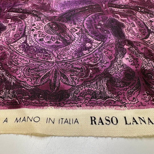 Purple Palace - Wool Woven - Purple Floral - 2.65M Bundle - True Deadstock fabric Fabric by private - Sustainable Textile | FABCYCLE