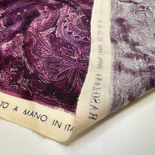 Purple Palace - Wool Woven - Purple Floral - 2.65M Bundle - True Deadstock fabric Fabric by private - Sustainable Textile | FABCYCLE
