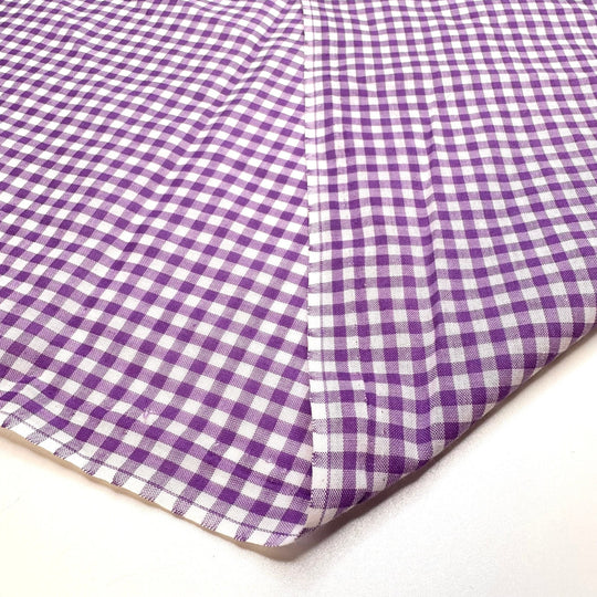 Purple People Pleaser - Poly/Cotton Woven - White/Purple Plaid - 2.35M Bundle - True Deadstock fabric Fabric by private - Sustainable Textile | FABCYCLE